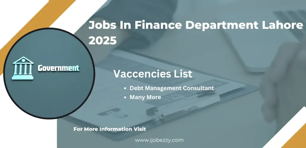 Jobs In Finance Department Lahore 2025 Apply Online